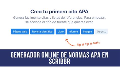 generador de citas|Formato APA con el Generador APA de Scribbr